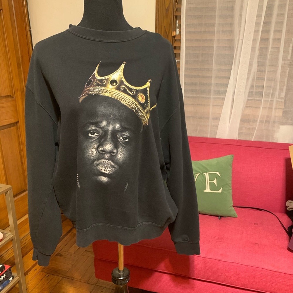 biggie smalls crew neck sweater large